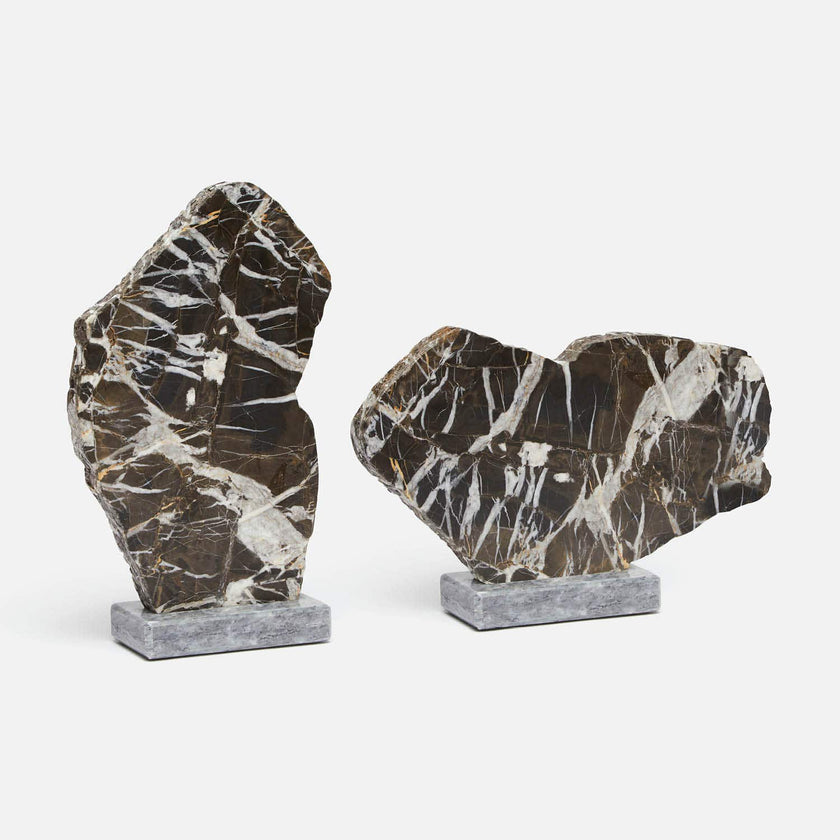 Kalani Stone Slab Sculpture - Set of 2