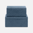 Kian Herringbone Pandan Box - Set of 2