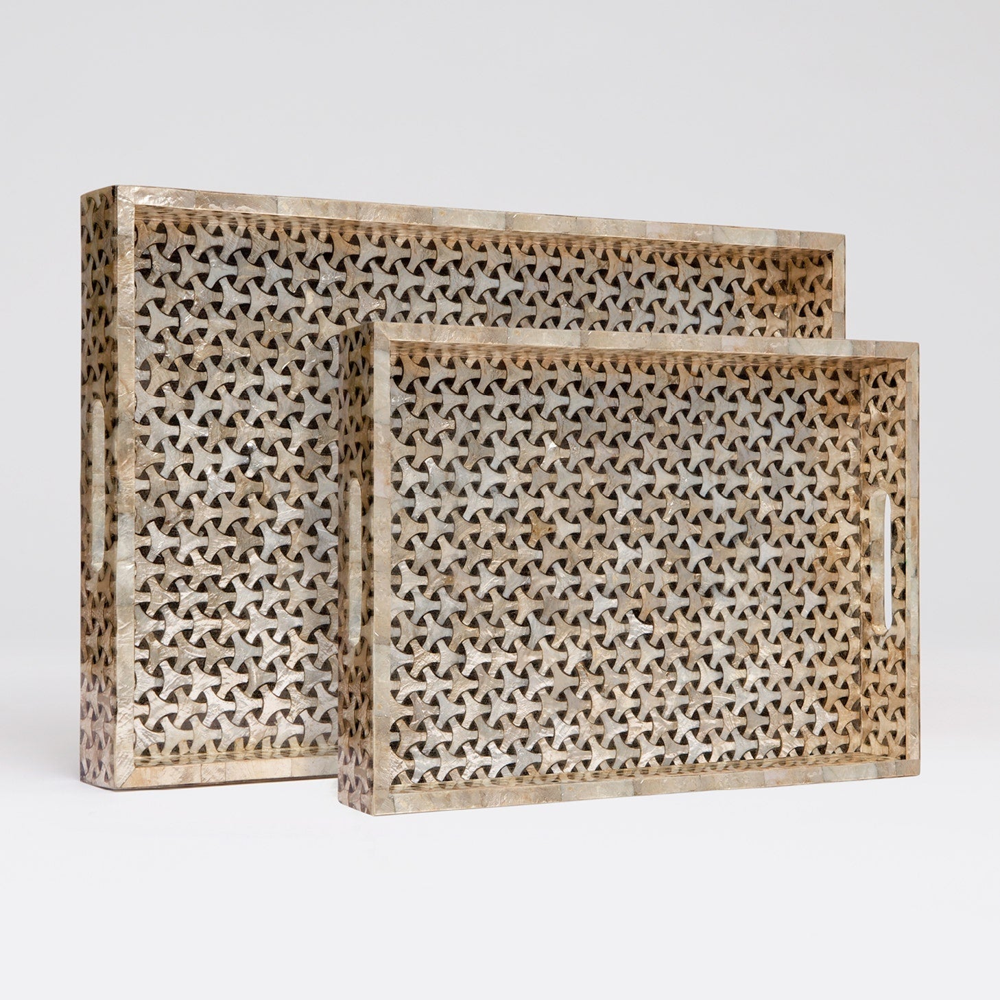 Killian Capiz Decorative Tray - Set of 2