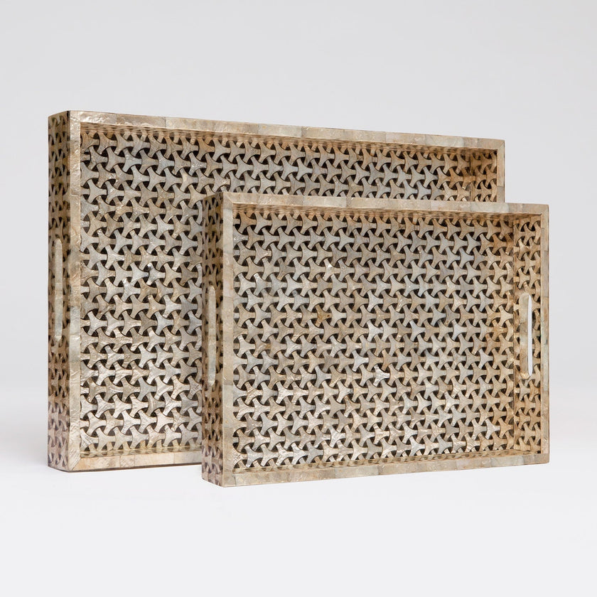 Killian Capiz Decorative Tray - Set of 2