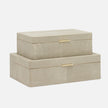 Kiraz Faux Shagreen Box - Set of 2