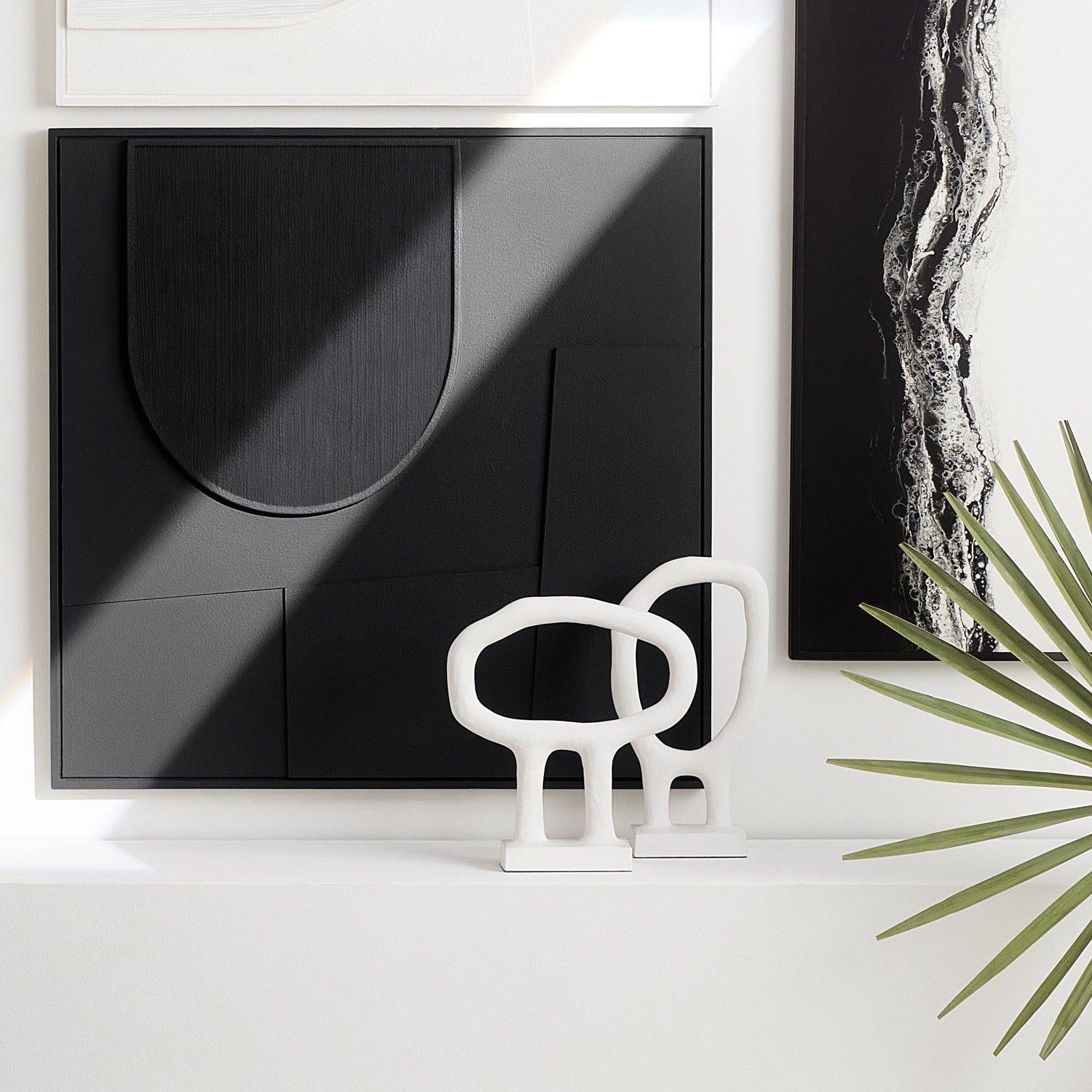 Kolby Abstract Circular Resin Sculpture