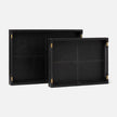 Lenora Leather Tray - Set of 2