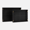 Lenora Leather Tray - Set of 2