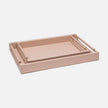 Lenora Leather Tray - Set of 2