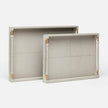 Lenora Leather Tray - Set of 2