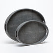 Logan Faux Shagreen Tray - Set of 2