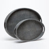 Logan Faux Shagreen Tray - Set of 2