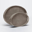 Logan Faux Shagreen Tray - Set of 2
