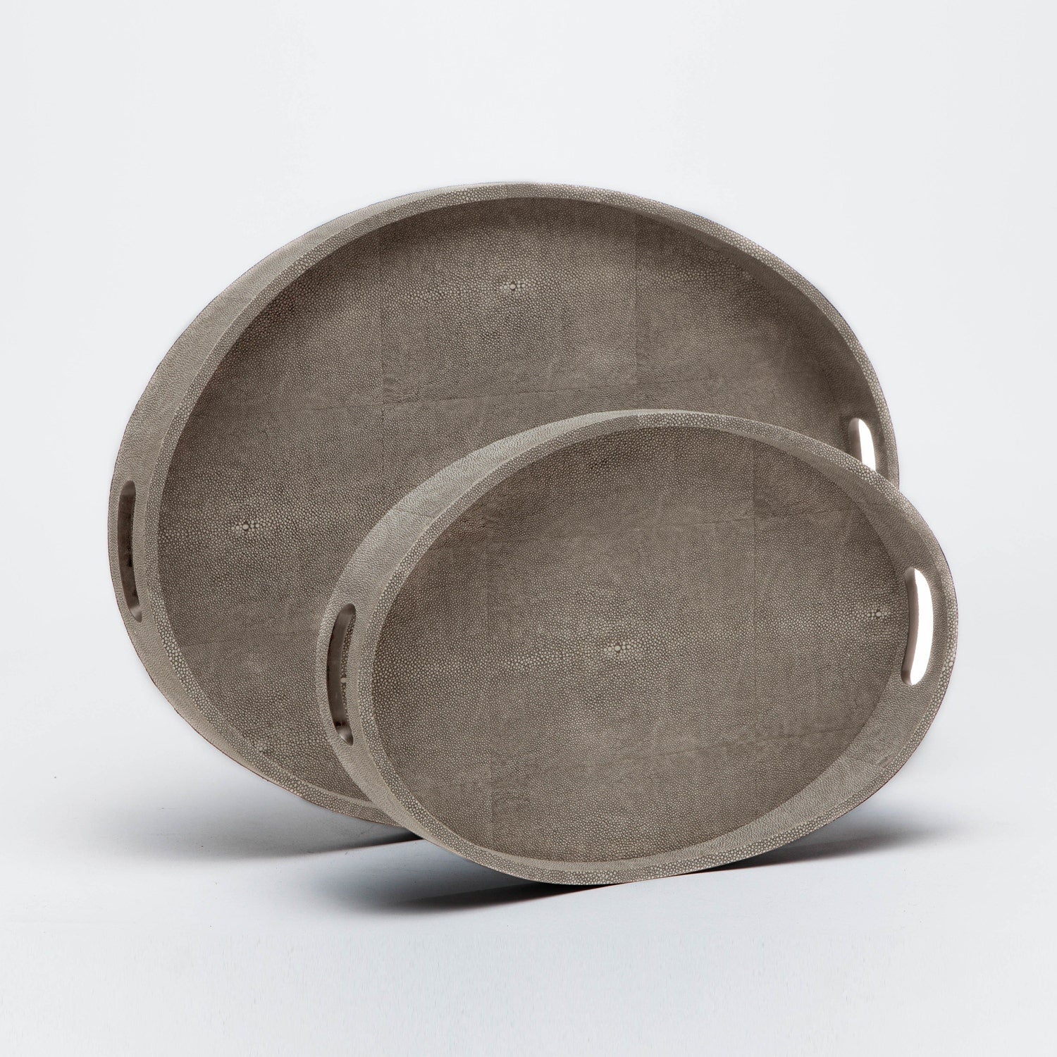 Logan Faux Shagreen Tray - Set of 2