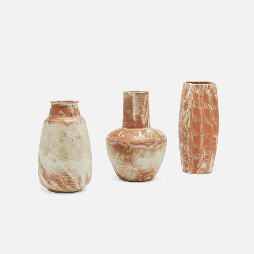 Maille Stoneware Vase - Set of 3