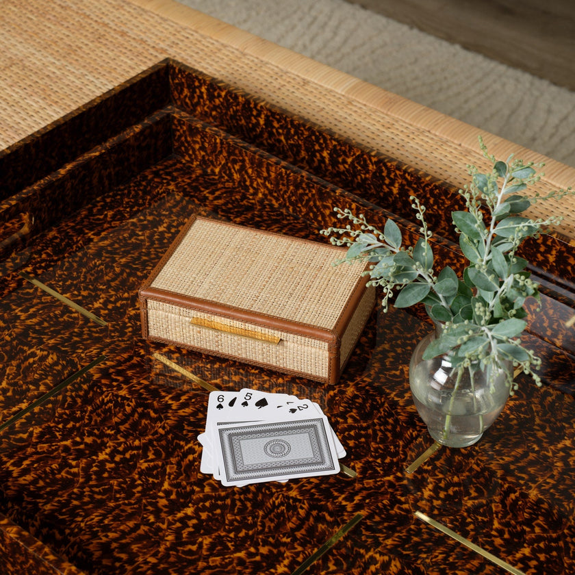 Milton Faux Tortoise Tray - Set of 2