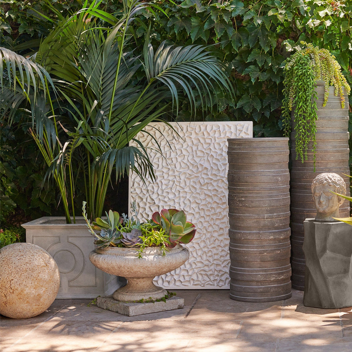 Molly Decorative Cement Sphere - Set of 2