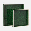 Nikolai Faux Malachite Tray - Set of 2