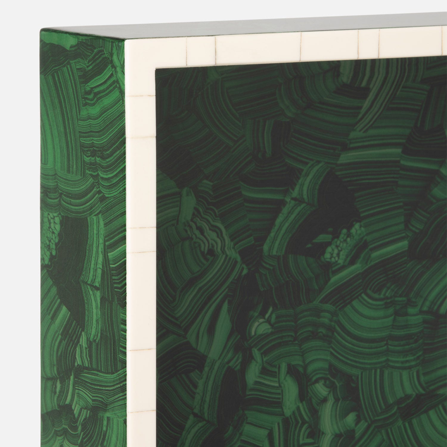 Nikolai Faux Malachite Tray - Set of 2