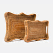 Opal Decorative Rattan Tray - Set of 2