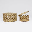 Rocco Brass Chain Box - Set of 2
