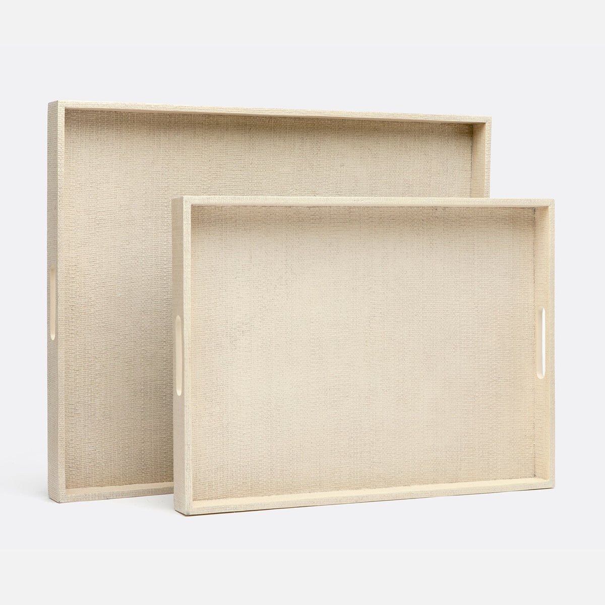 Sutton Faux Raffia Tray - Set of 2