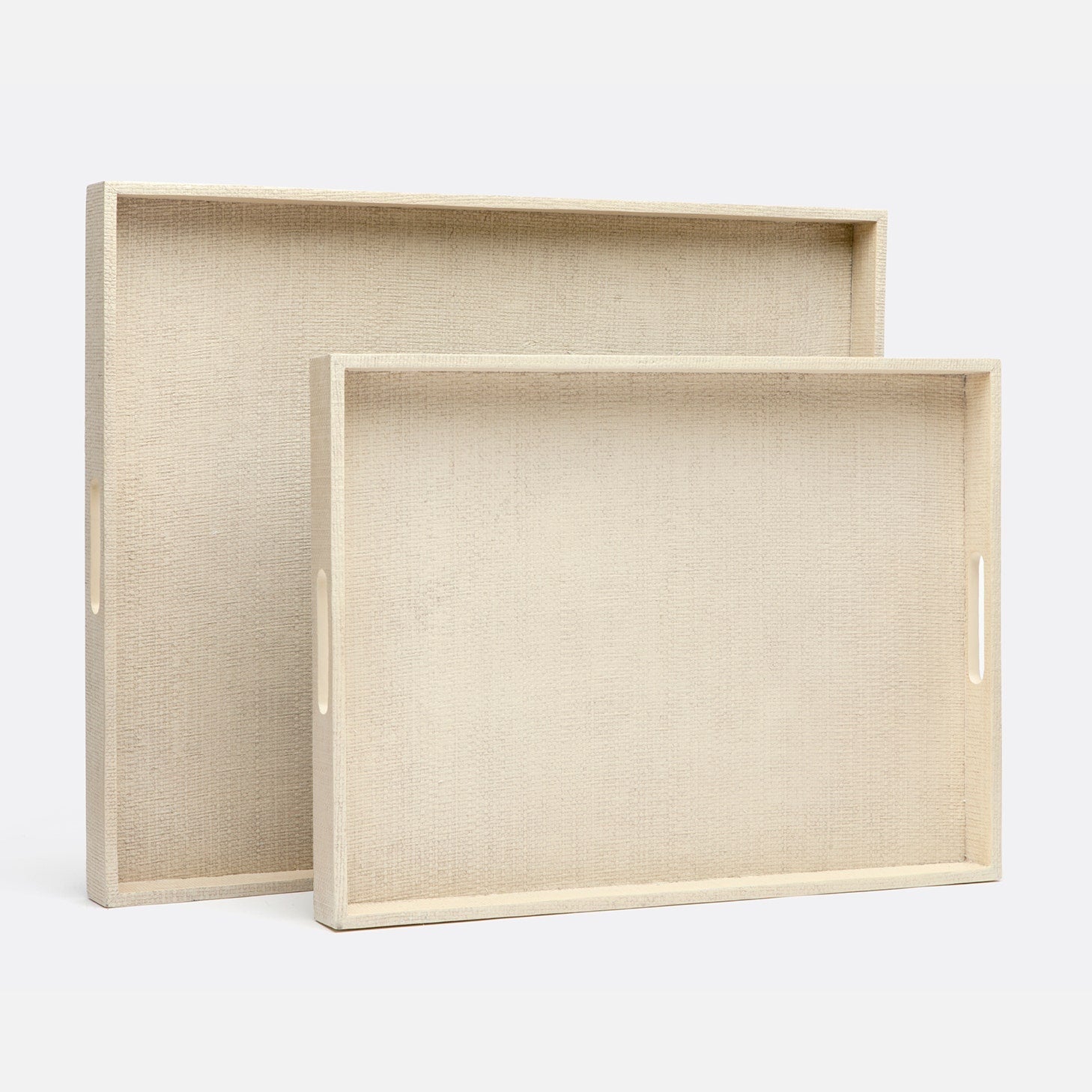 Sutton Faux Raffia Tray - Set of 2