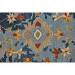 Feizy Leylan 0587F Transitional Floral & Botanical in Blue/Orange/Red
