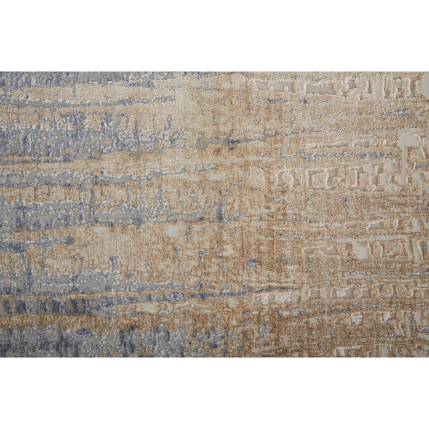 Feizy Laina 39G9F Transitional Gradient & Ombre in Tan/Brown/Blue