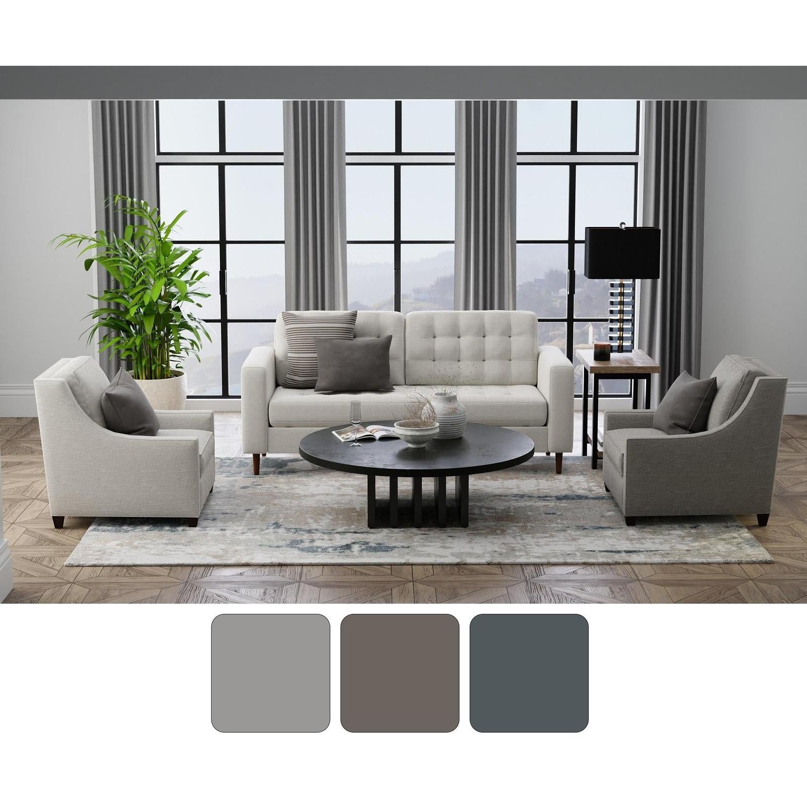 Feizy Richmond 39R6F Modern Abstract Rug in Gray/White/Blue