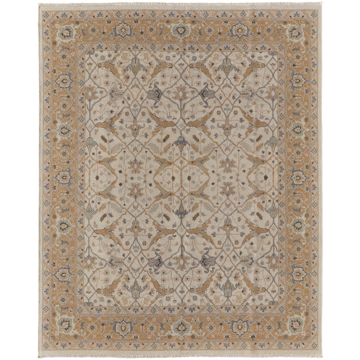 Feizy Corbitt 0611F Traditional Oriental in Ivory/Gold