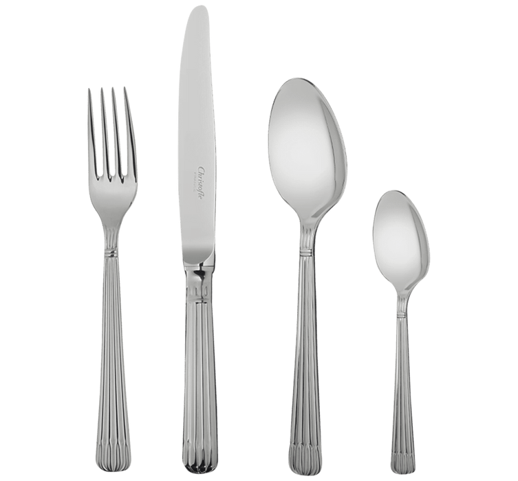 Christofle Osiris 24-Piece Stainless Steel Flatware Set with Chest