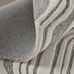 Feizy Kimball 8A34F Transitional Abstract Rug in Ivory/Gray
