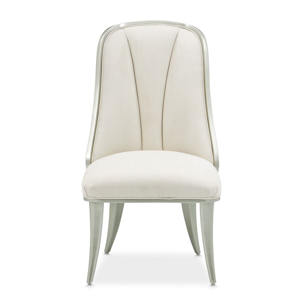 Michael Amini Penthouse Dining Side Chair - Ash Gray - Set of 2