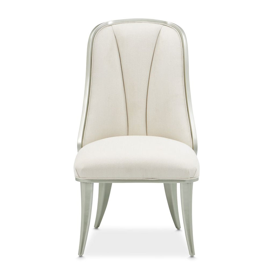 Michael Amini Penthouse Dining Side Chair - Ash Gray - Set of 2