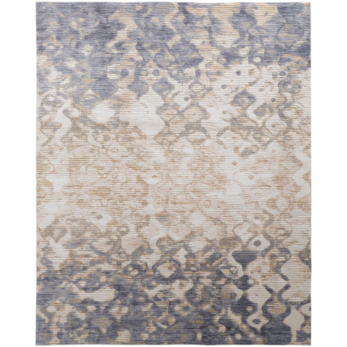 Feizy Laina 39G7F Transitional Gradient & Ombre in Tan/Ivory/Blue