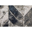 Feizy Micah 3048F Modern Chevron Rug in Black/Gray/Silver