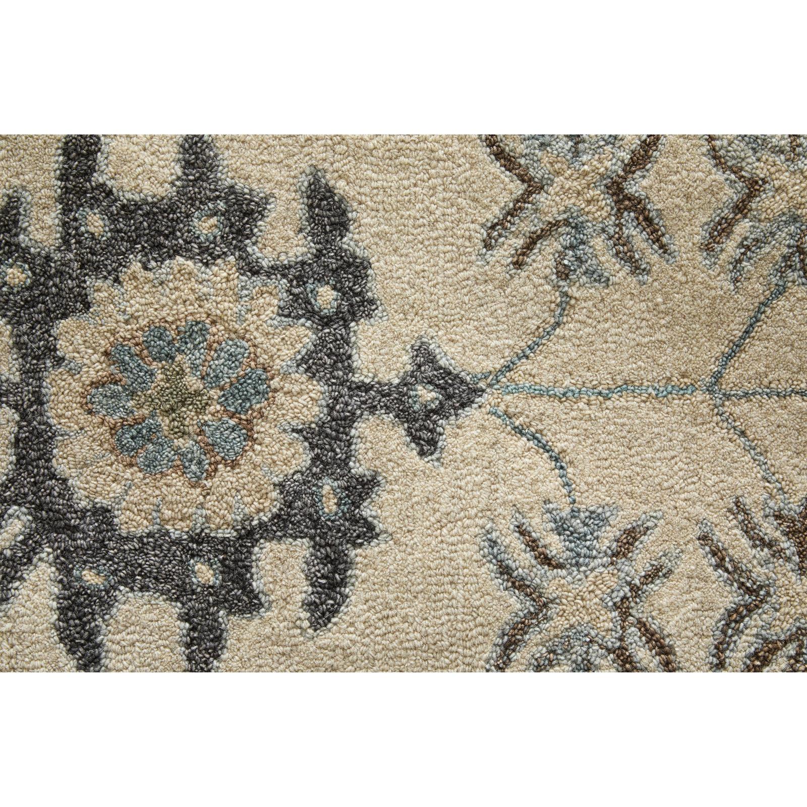 Feizy Springfield 8A48F Transitional Floral & Botanical Rug in Ivory/Tan/Gray