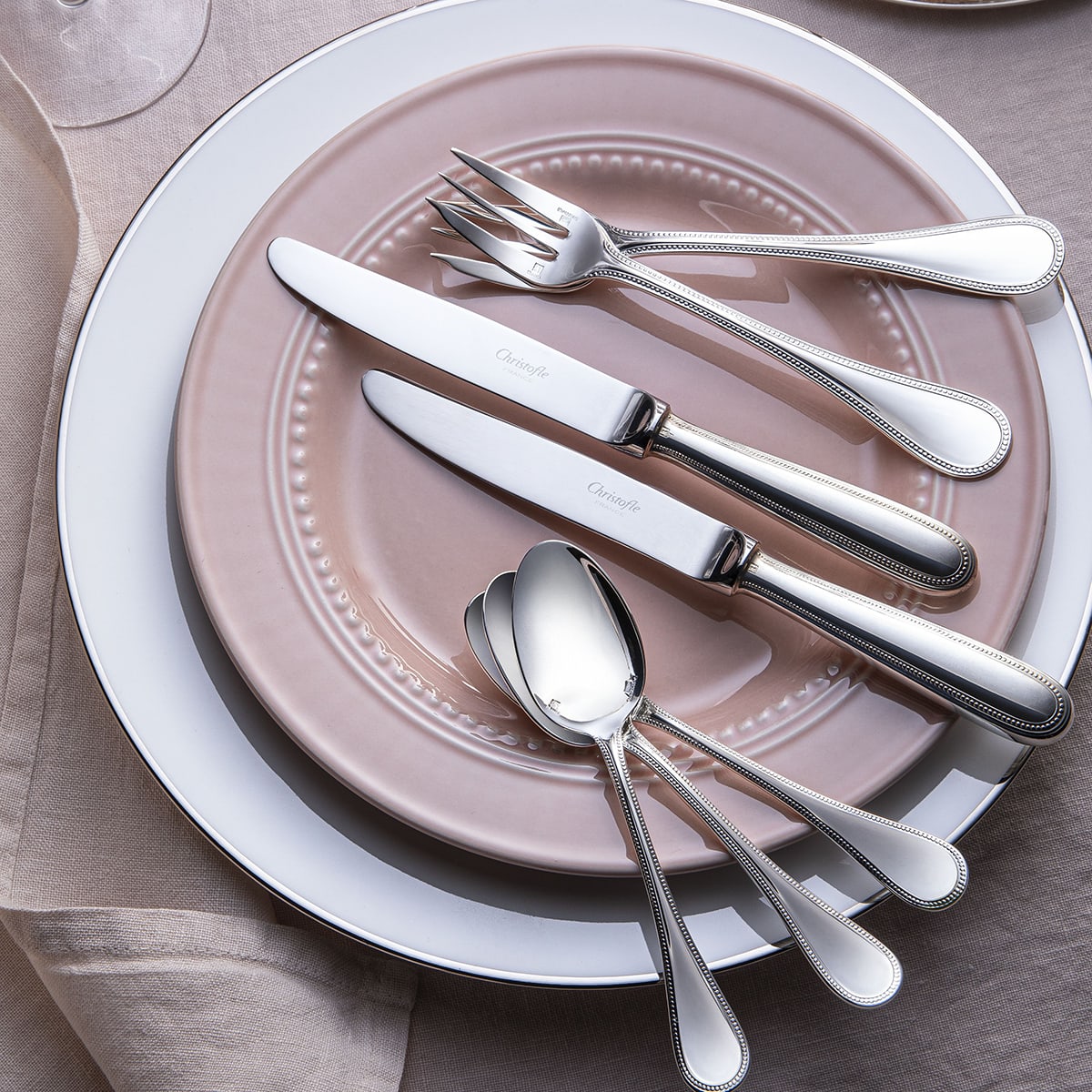 Christofle Perles Butter Spreader