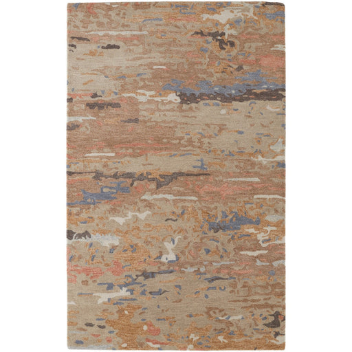 Feizy Everley 8644F Modern Abstract in Tan/Blue