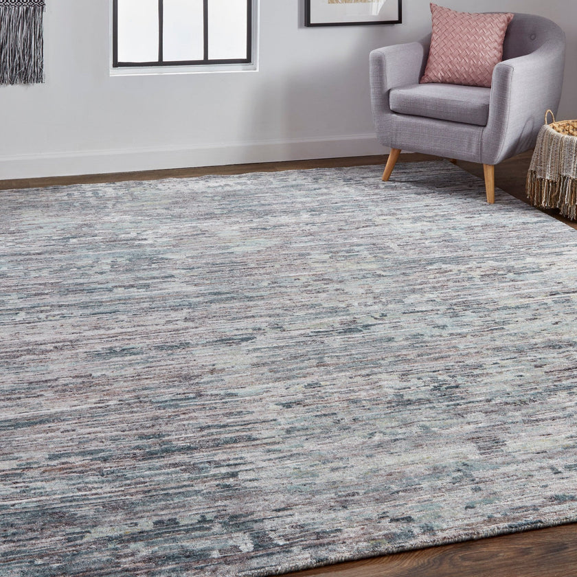 Feizy Conroe 6823F Modern Abstract in Blue/Gray