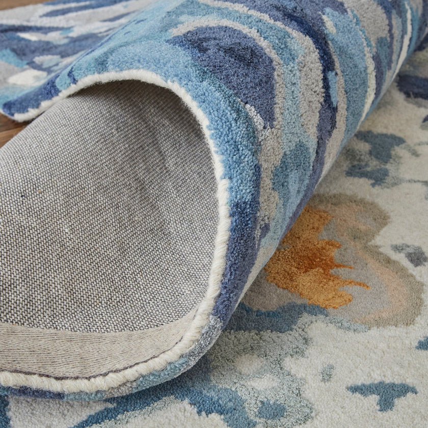 Feizy Dafney 8871F Transitional Floral & Botanical in Blue