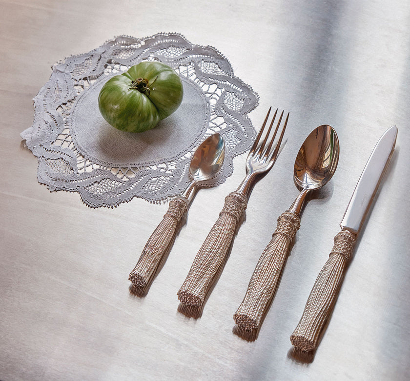 Christofle Pompon Silver Plated 4-Piece Place Setting