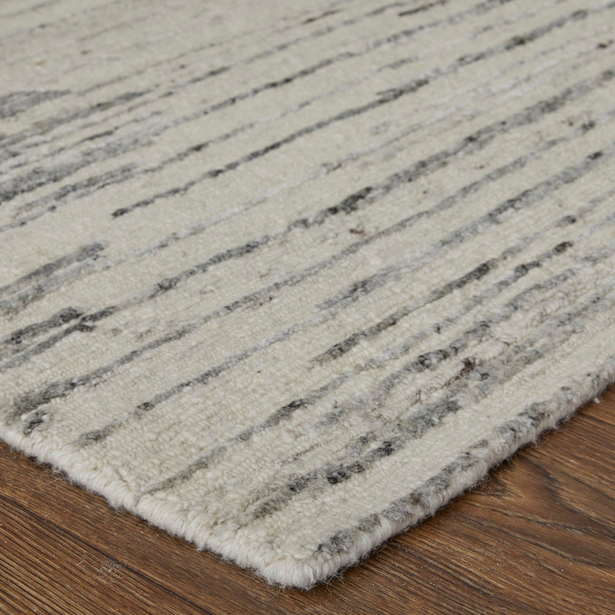 Feizy Brighton 69CHF Modern Abstract in Ivory/Gray
