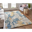 Feizy Everley 8645F Modern Abstract in Gray/Blue/Gold