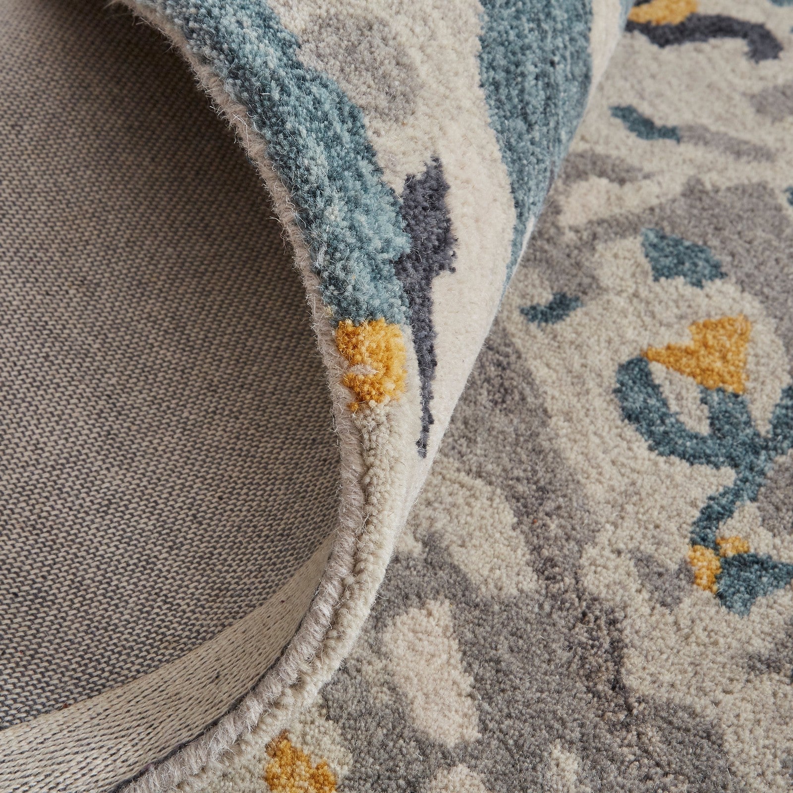 Feizy Everley 8644F Modern Abstract in Gray/Yellow/Blue