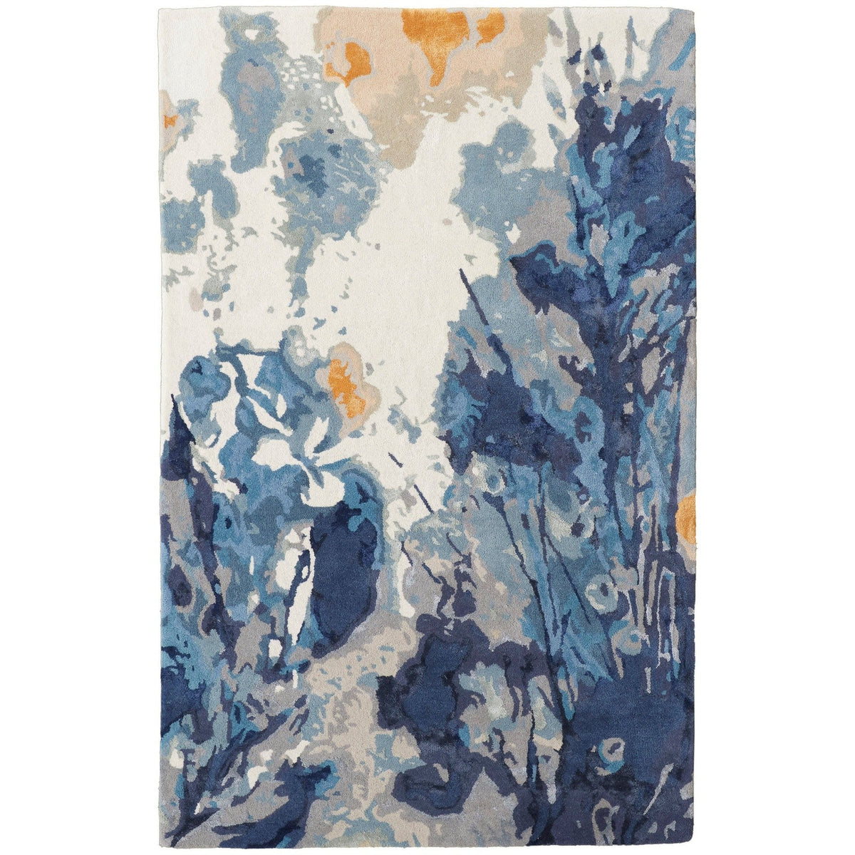 Feizy Dafney 8871F Transitional Floral & Botanical in Blue