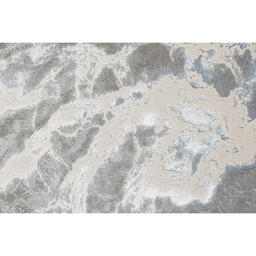 Feizy Azure 3539F Modern Abstract Rug in Silver/Gray/Ivory
