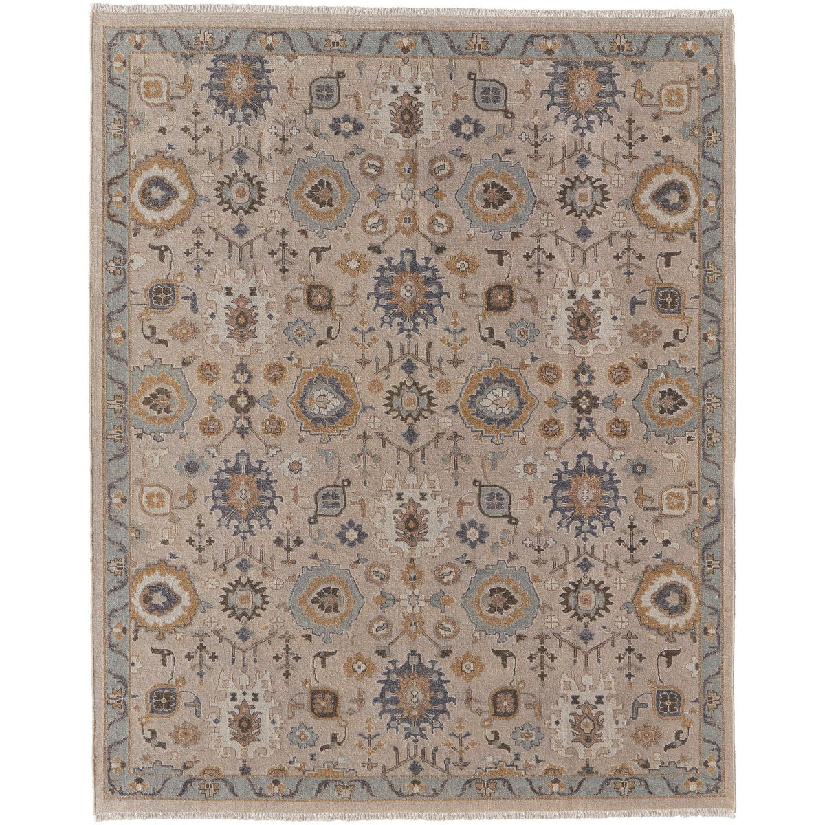 Feizy Corbitt 0613F Traditional Oriental in Tan/Blue/Gold
