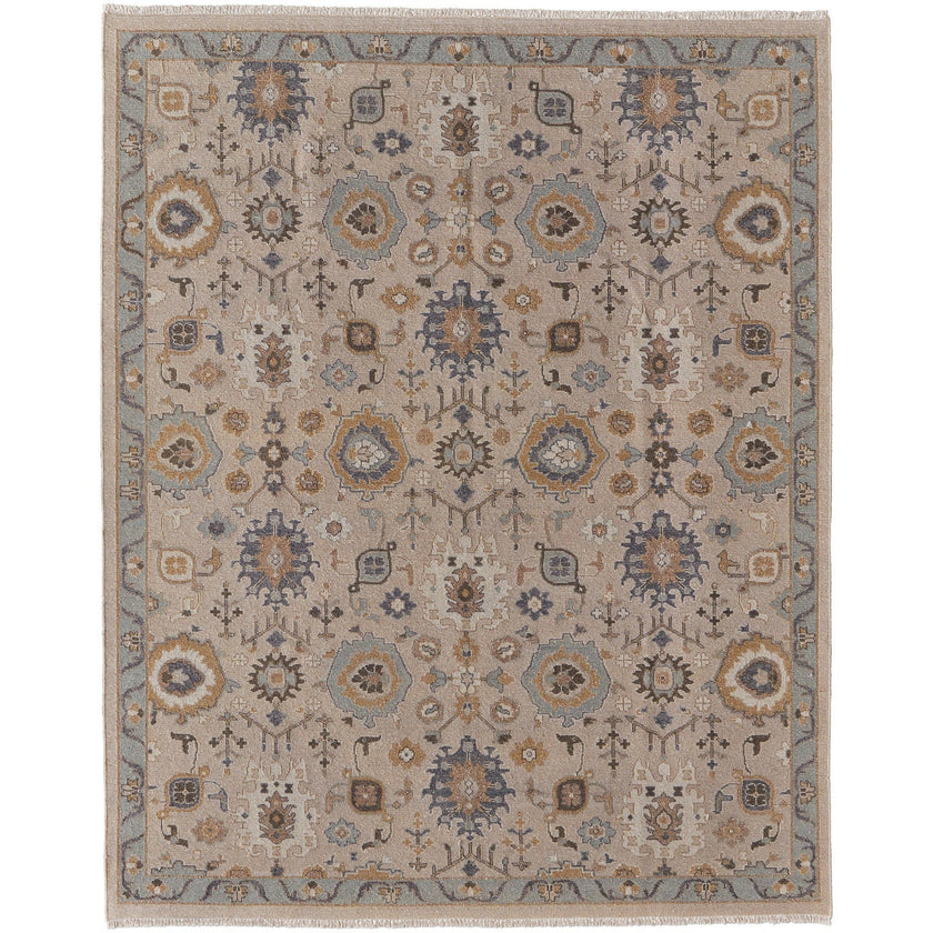 Feizy Corbitt 0613F Traditional Oriental in Tan/Blue/Gold