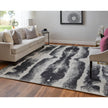 Feizy Coda 8930F Modern Abstract Rug in Black/White