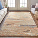 Feizy Everley 8644F Modern Abstract in Tan/Blue