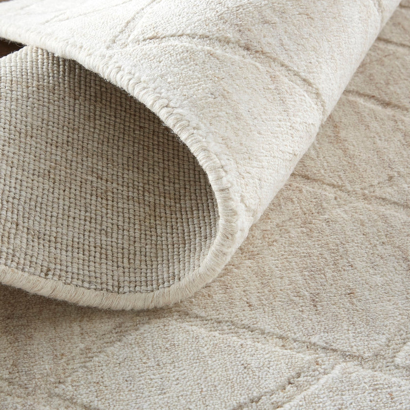 Feizy Redford 8846F Transitional Solid in Ivory/Gray