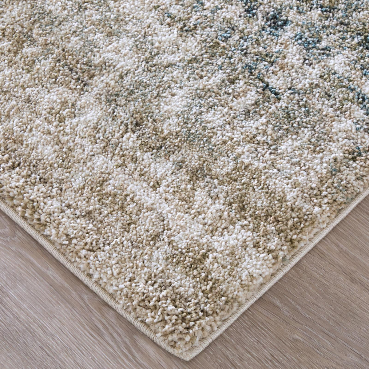 Feizy Richmond 39R5F Modern Abstract Rug in Ivory/Blue/Green